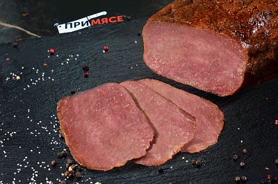 Язык мраморного бычка Black Angus в смокере 