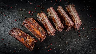 Ребра Back Ribs томленые в смокере 